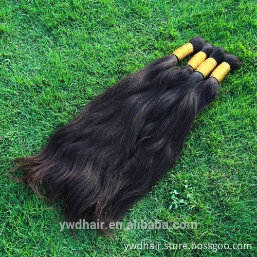 30-100cm Grade 8A Russian Cheap Virgin Hair Bulk Straight Human Hair Bulk Ponytail Virgin Hair Natural Brown Color